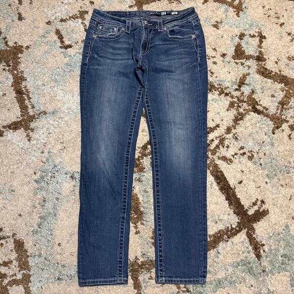 Miss Me Angel Wings Low Rise Skinny Jeans Size 31x31 Y2K - Picture 3 of 6